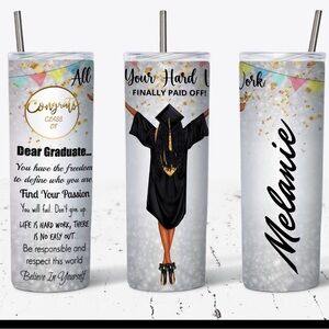 Graduation With name& photo20 oz stainless steel Tumbler NWT
